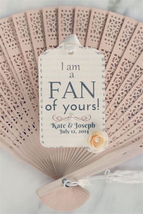 T Tags For A Wedding Fan Original And Creative Favors Etsy Uk