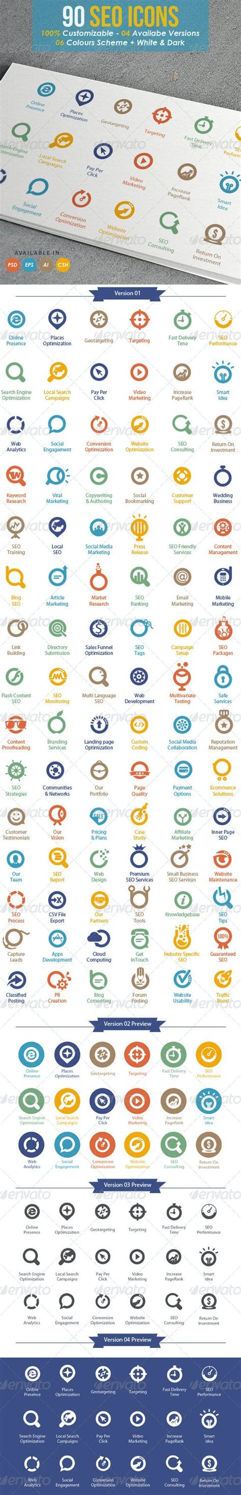 Targo Premium Seo Industry Icons By Kh2838 Graphicriver