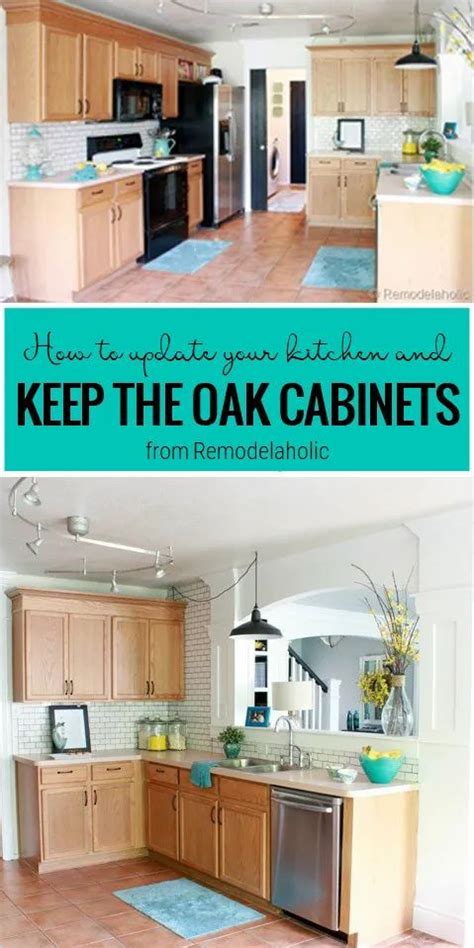 It's a fun and dramatic change that does not cost a lot of money to do. Great Ideas to update Oak Kitchen Cabinets in 2020 | Oak kitchen cabinets, Update kitchen ...