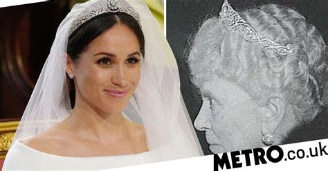 First Photos Of Meghan Markle Wearing A Tiara Lent To Her By The Queen