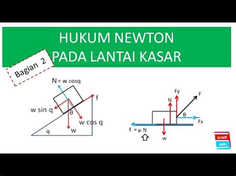 Hukum Newton Pada Bidang Kasar Materi Dan Soal Soal Youtube