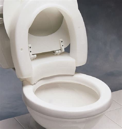Elongated Hinged Elevated Toilet Seat Free Shipping