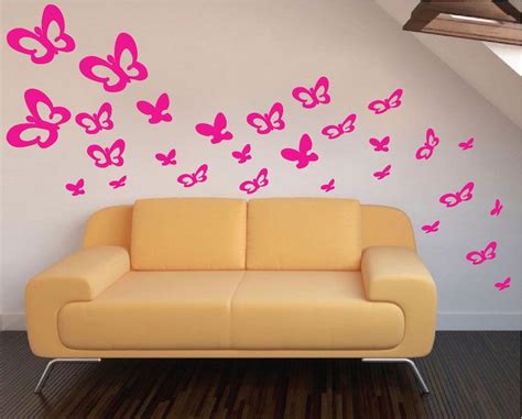Bedroom Butterflies Wall Decals Animal Wall Decal Murals Butterfly
