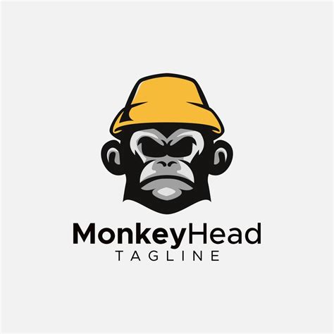 Monkey Head Logo Design 8514938 Vector Art At Vecteezy