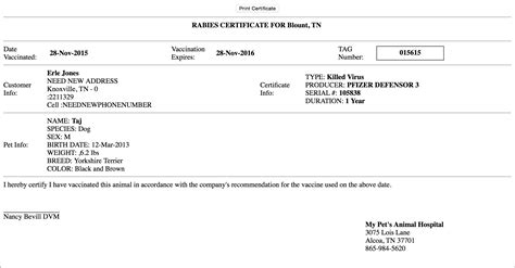 Religious exemption check here if religious exemption to immunization selected by parent/guardian 1b. Dog Vaccination Certificate Template Gallery Creative