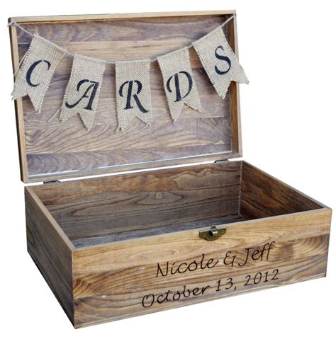 Amazon.com: Rustic Wooden Card Box - Rustic Wedding Card Box - Rustic
