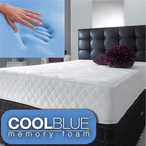 cool blue memory foam mattress open coil spring 3ft 4ft6 5ft 6ft roll up matress ebay