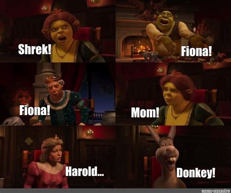 Create Comics Meme Shrek Fiona Harold Shrek Fiona Donkey Meme Shrek