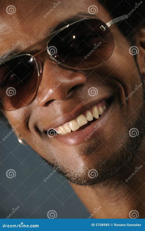African Male With Toothy Smile Stock Image Image Of Casual Masculine
