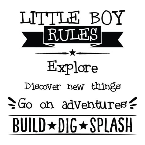 Little Boy Rules Wall Quotes Decal