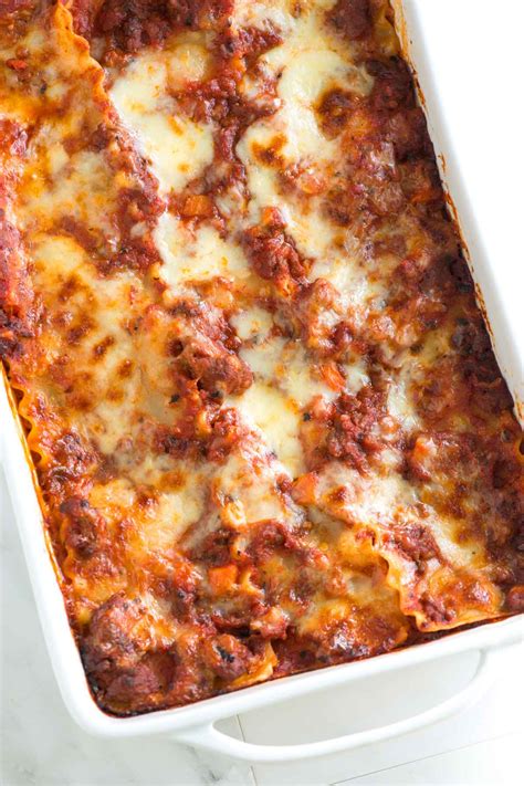 perfect sausage  beef lasagna recipe