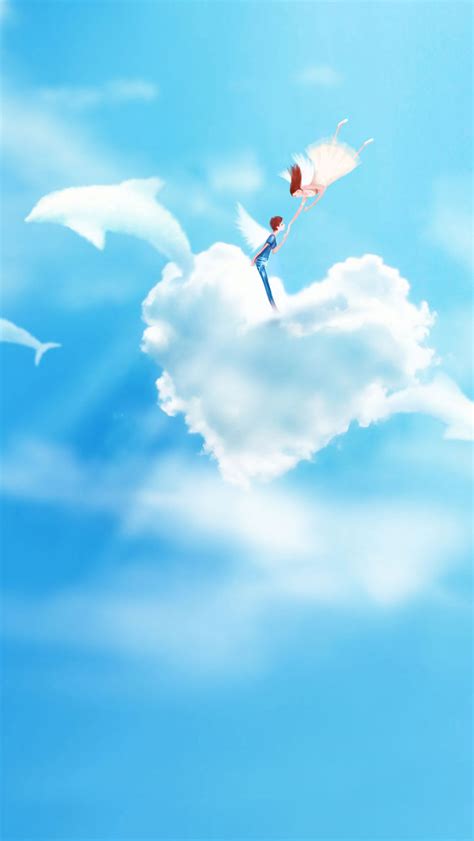 Free Download Blue Sky Love Wallpaper Iphone Wallpapers Iphone Themes