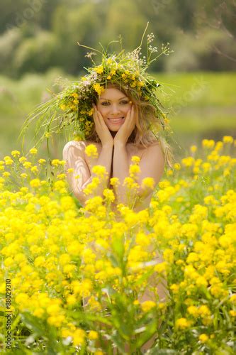 Naked Girl In The Grass Stock Photo And Royalty Free Images On