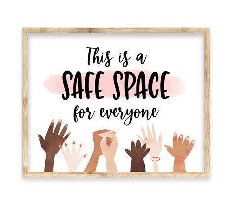 Safe Space For Everyone Poster Printable Lgbtq Inclusion Etsy Canada