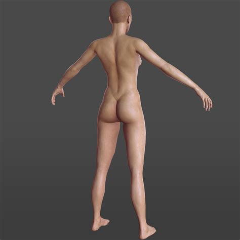 Nude Woman Rigged D Model Max Fbx Obj Free D