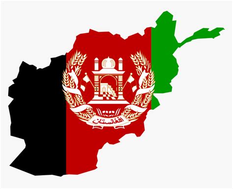 Afghanistan Map With Flag Hd Png Download Transparent