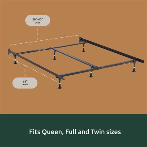 Rest Haven Metal Adjustable Bed Frame With Wheels Queenfulltwin