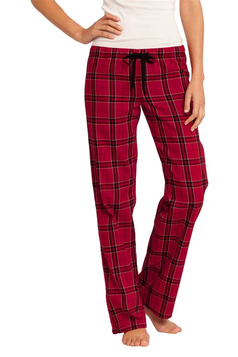 District Womens Flannel Plaid Pajama Pants Fleece Apparel