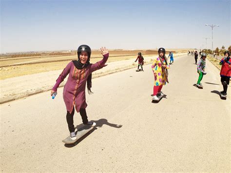 Girls Skating In The Street For The First Time Up In Mazar E Sharif