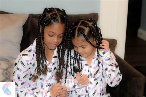 African american toddler braids with beads. Jumbo box braids a easy protective hairstyle for mixed kids