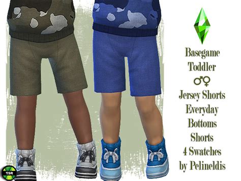 Toddler Jersey Shorts By Pelineldis At Tsr Sims 4 Updates