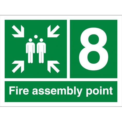 Fire Assembly Point Number 8 Signs From Key Signs Uk