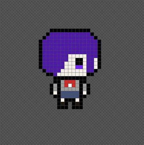 Touka Tokyo Ghoul Anime Pixel Art Patterns Pixel Art Minecraft