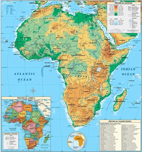 Africa Physical Map Worksheet Answer Key