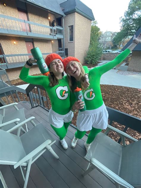 Green Gatorade Water Bottle Halloween Costume With Hand Painted G And