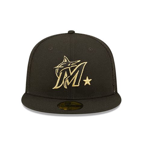 Official New Era Miami Marlins Mlb All Star Game Patch Black 59fifty