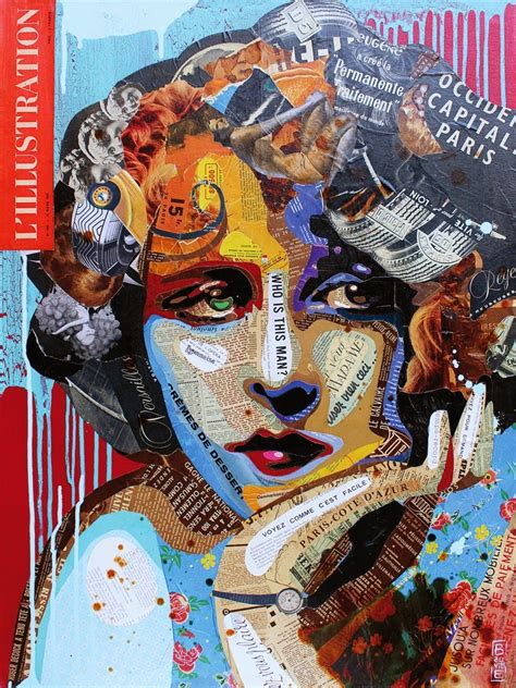Arnaud Bauville Peintre Collage Art Projects Collage Art Mixed Media
