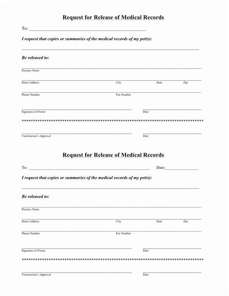 Printable Medical Record Request Form Template Printable Templates
