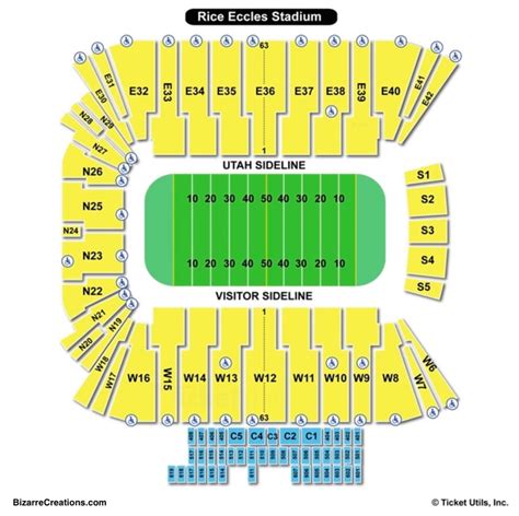 Rice Eccles Stadium Seating Chart Seating Charts And Tickets