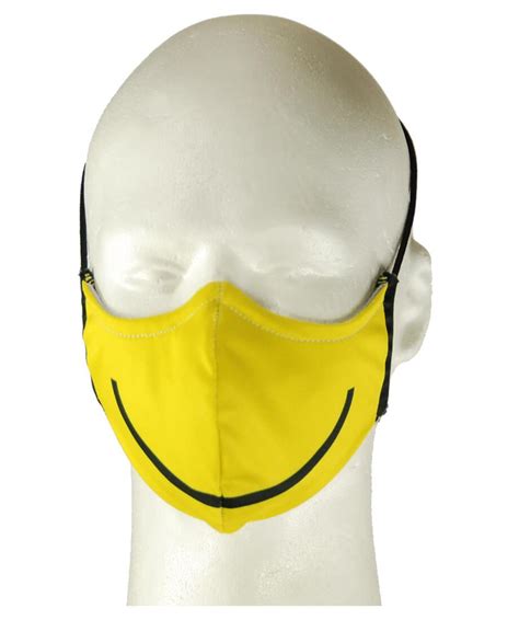 Happy Face Emoji Design Fabric Face Mask Milwaukee Mask