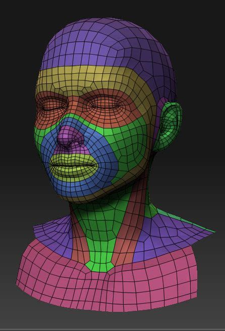 Pin By Iochimura On 3d Topology Face Topology Polygon Modeling