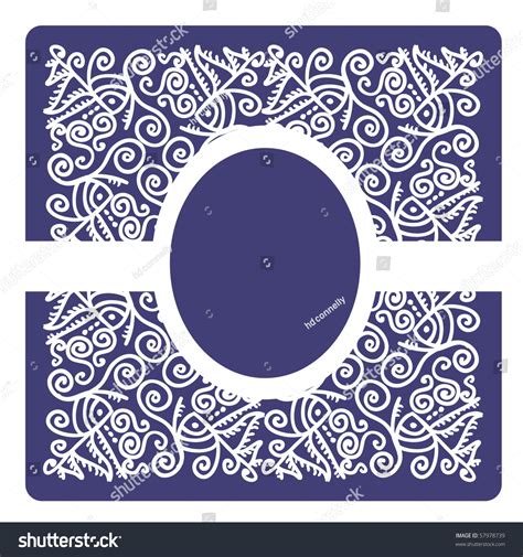 Frame With Hand Drawn Intricate Design In Border Stock Vector