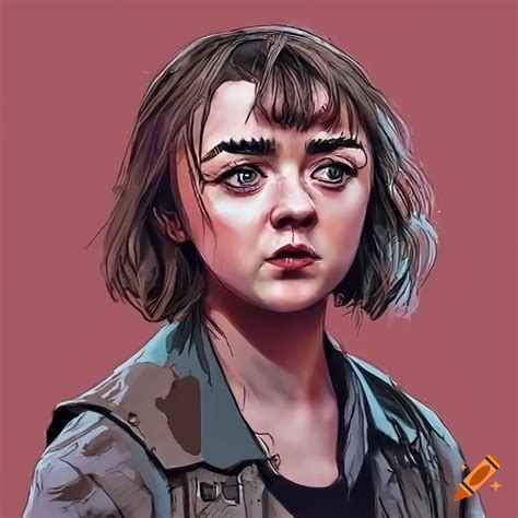 Digital Art Of Maisie Williams In A Zombie Apocalypse Setting On Craiyon