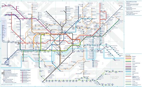 Tube Map London Karte Der Londoner Tube England