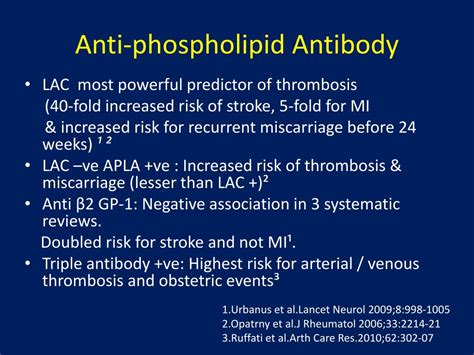 Ppt Anti Phospholipid Antibody Syndrome Powerpoint Presentation