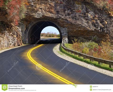 Tunnel Through Mountain Stock Image Image Of Distance 18380101