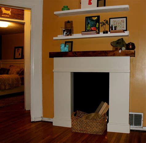 Diy faux fireplace mantel surround. Creative Ideas for Fake Fireplace Mantel | Fireplace Designs