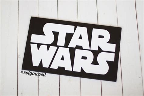 Star Wars Wood Sign Star Wars Wooden Decoration Star By Volgawood