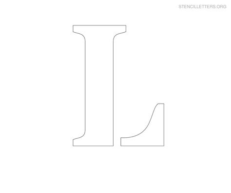 Letter L Printable Alphabet Stencil Templates Stencil Letters Org