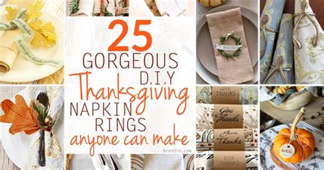 Thanksgiving place setting with napkin wrap. 25 Gorgeous DIY Thanksgiving Napkin Rings to Make