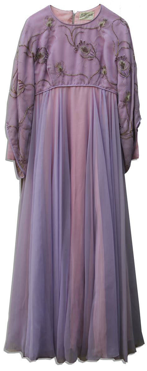 Lot Detail Agnes Moorehead Screen Worn Pink And Lavender Dress From