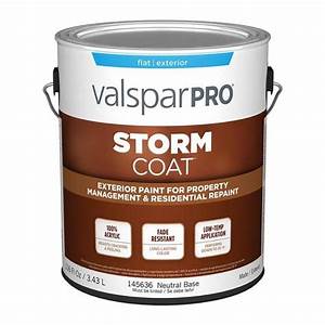 Valspar Pro Storm Coat Neutral Flat Exterior Tintable Paint 1 Gallon