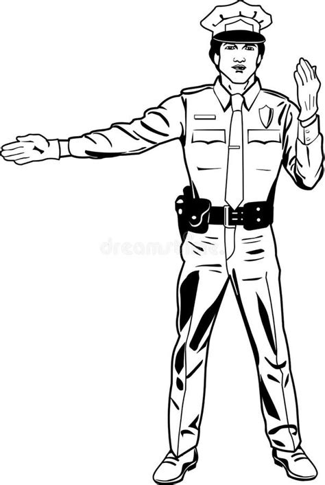 Directing Police Traffic Stock Illustrations 46 Directing Police