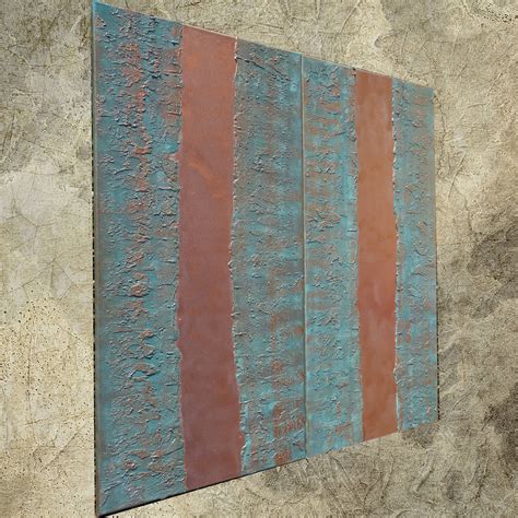 Copper Patina Abstract Textured Wall Art A236 Original Contemporary Art