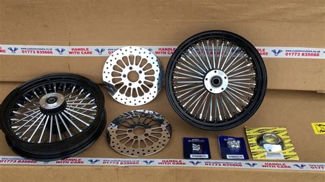 Custom wheels for harley davidson. Harley-Davidson fat king spoke wheels Softail + brake ...