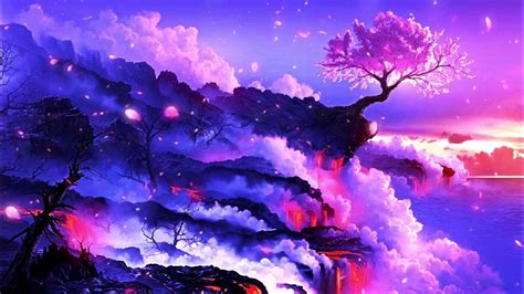 Anime Cherry Blossom Tree Background